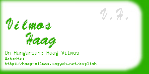 vilmos haag business card